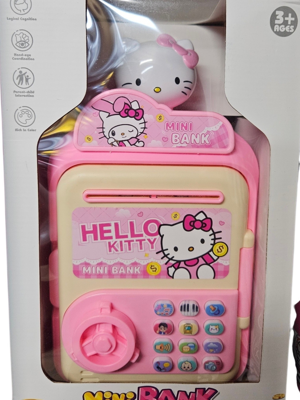 Hello Kitty Pink and Cream Electronic Mini Bank Toy